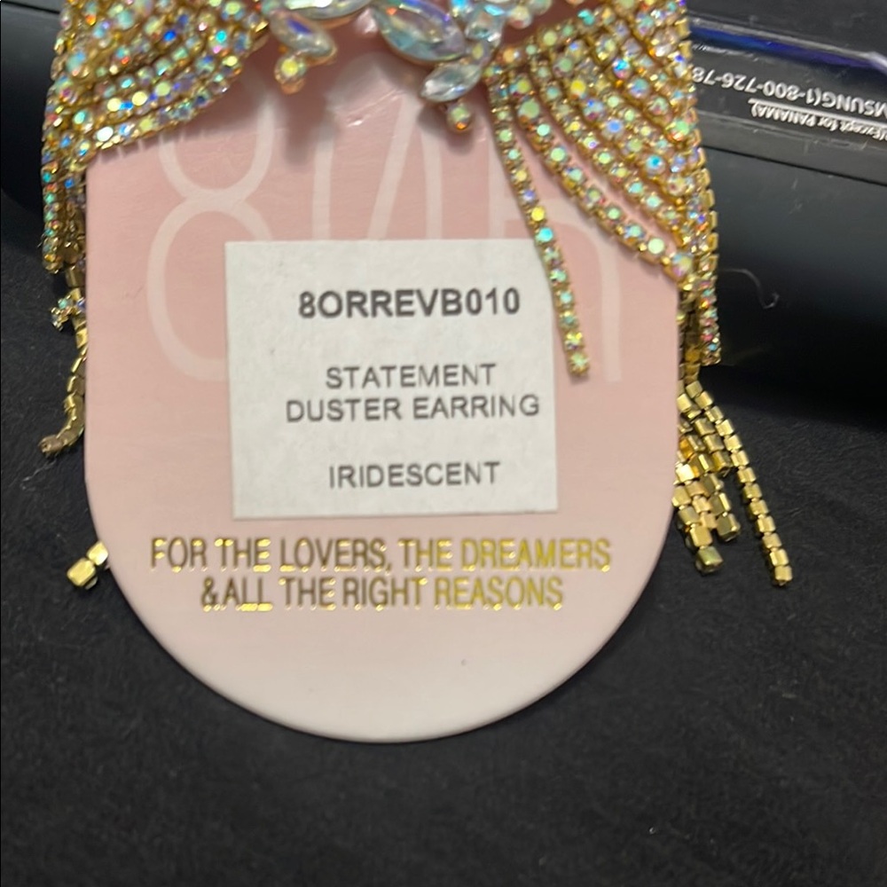 Iridescent Statement Cluster Earrings - Picture 2 of 2